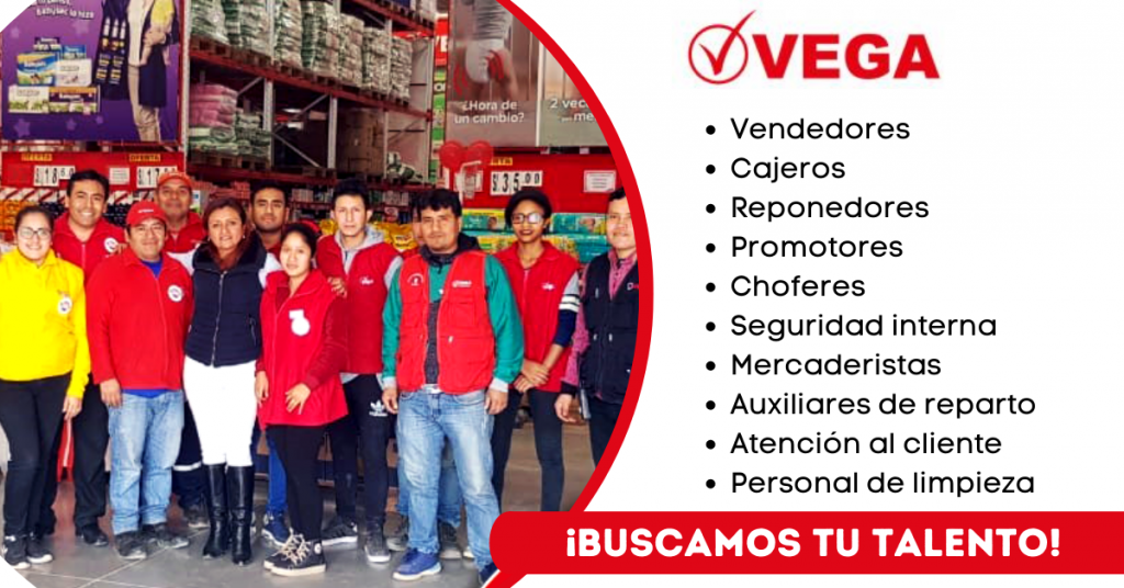 Oferta de Empleos en el supermercado Vega