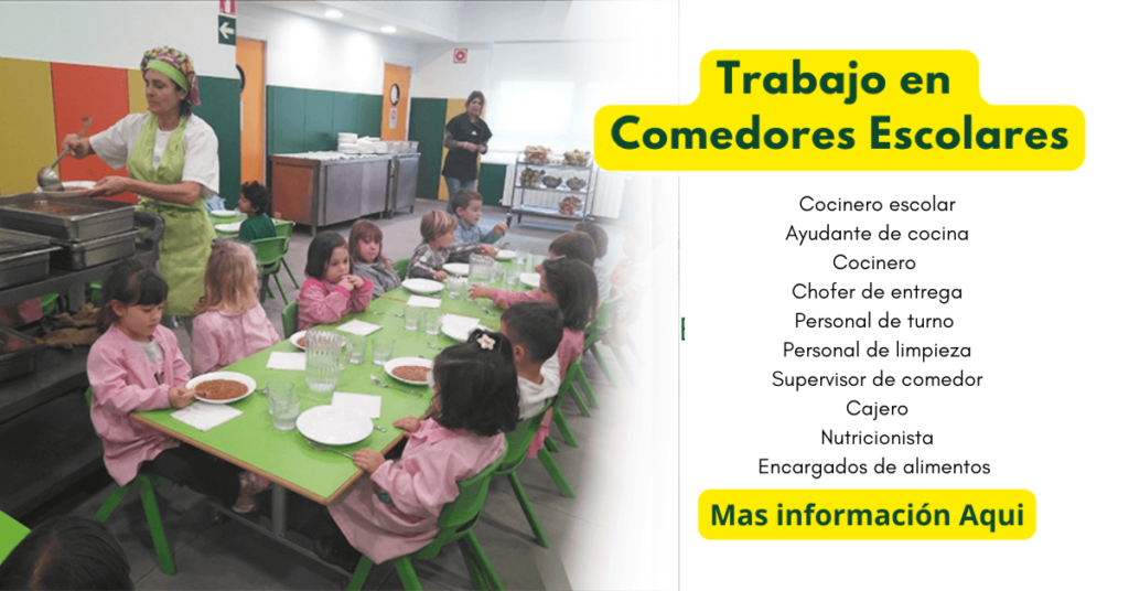COMEDOR SOLICITA PERSONAL DISTINTOS ÁREAS DISPONIBLES